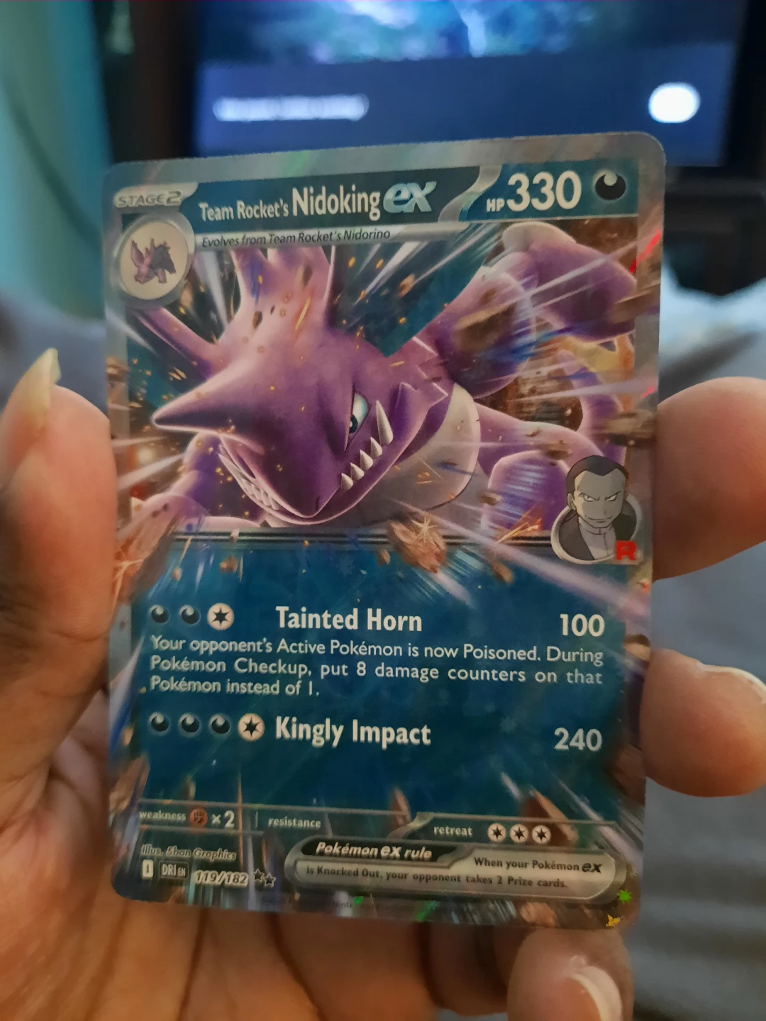 Team Rocket's Nidoking EX Pokémon Card