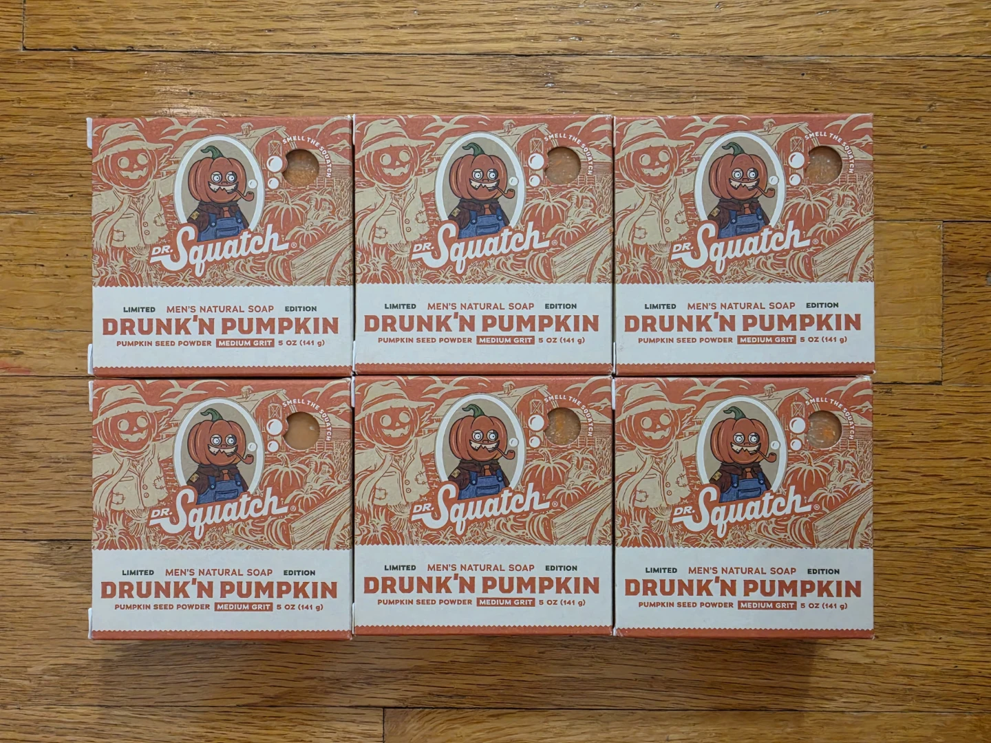 6 × Dr. Squatch - Limited Edition Drunk'n Pumpkin Soap Bar