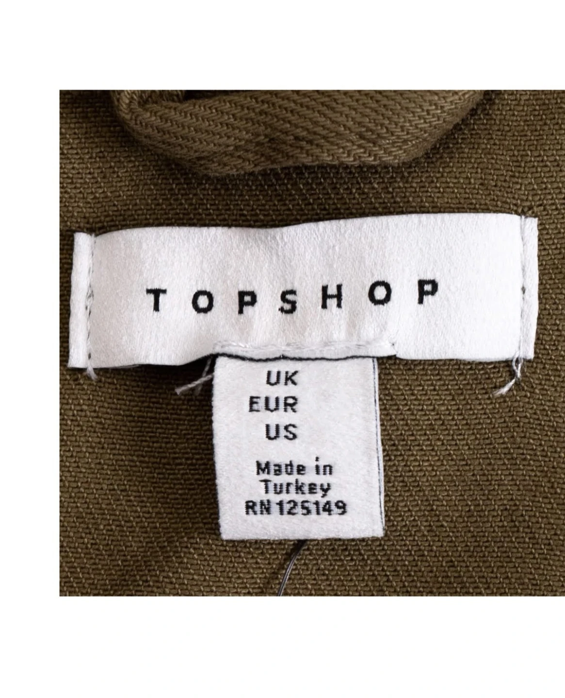 Topshop Women's Green Denim Jacket Size M - photo 4