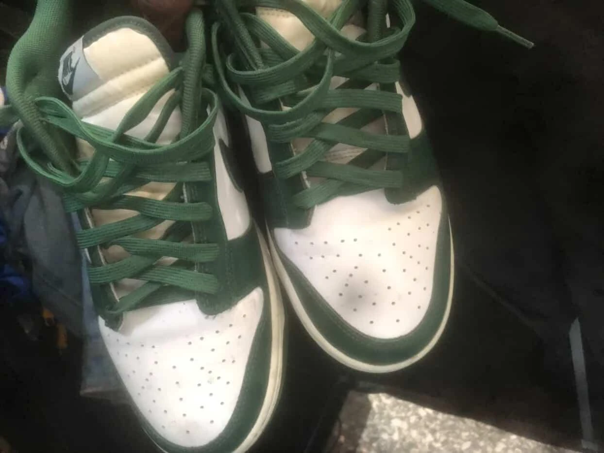 Nike Dunk Low Green White Sneakers - photo 4