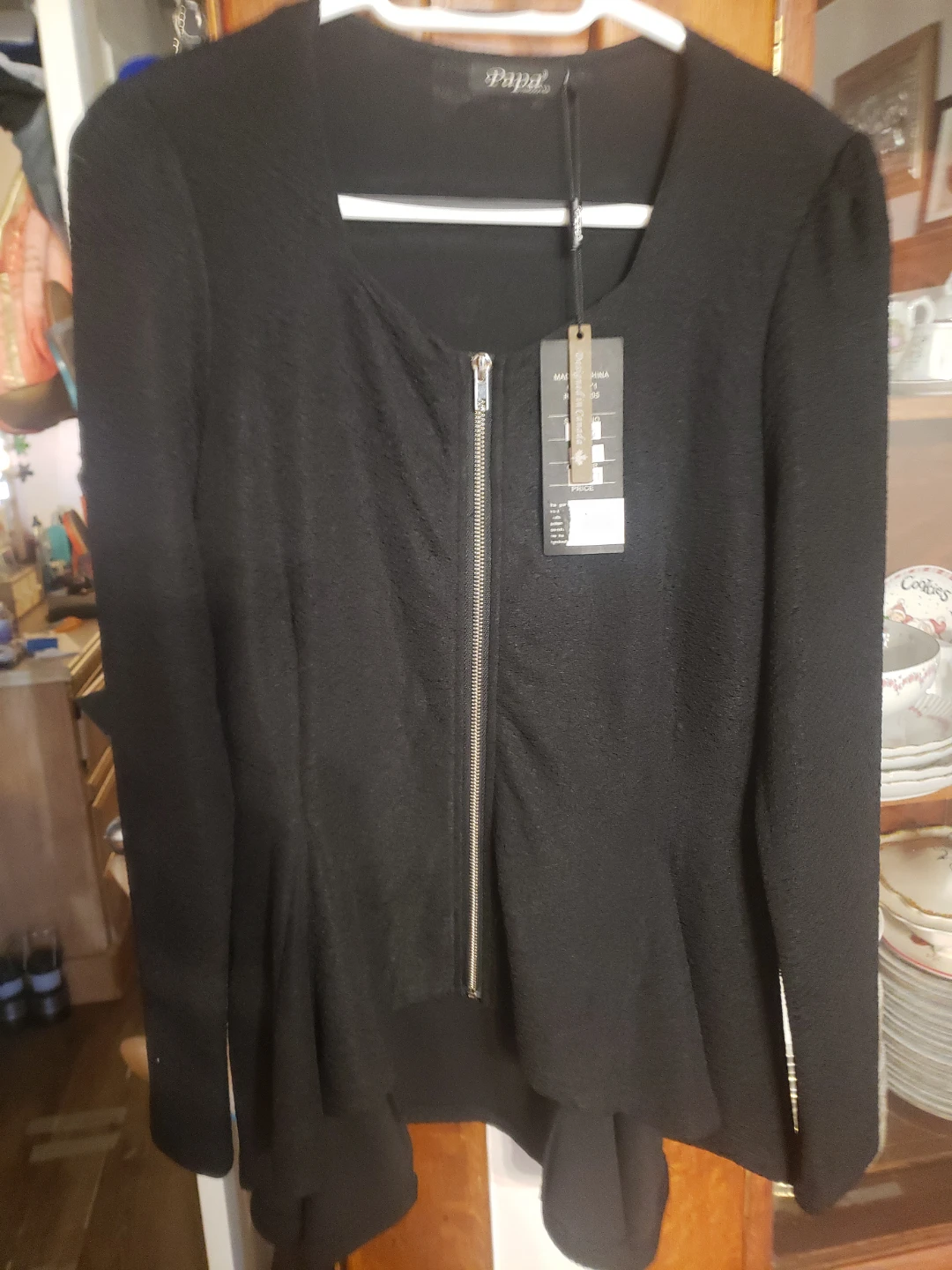 Papa Vancouver Black Zip-Up Jacket - Size L
