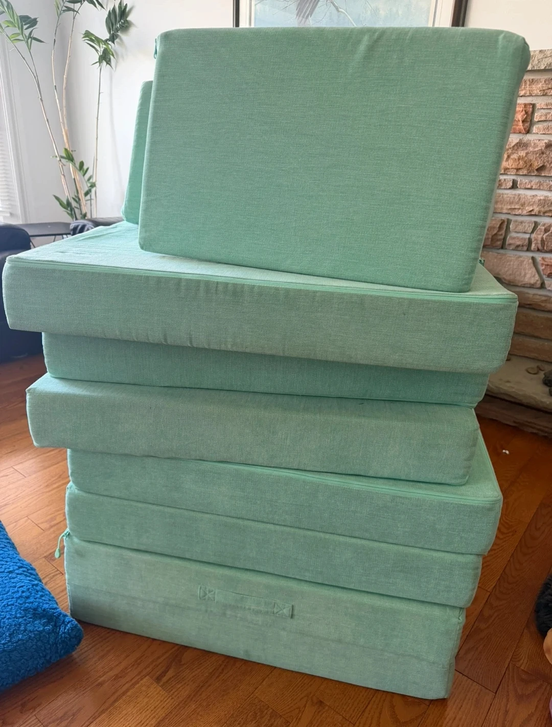 Light Teal Nugget Couch Pillow Fort Building Blocks