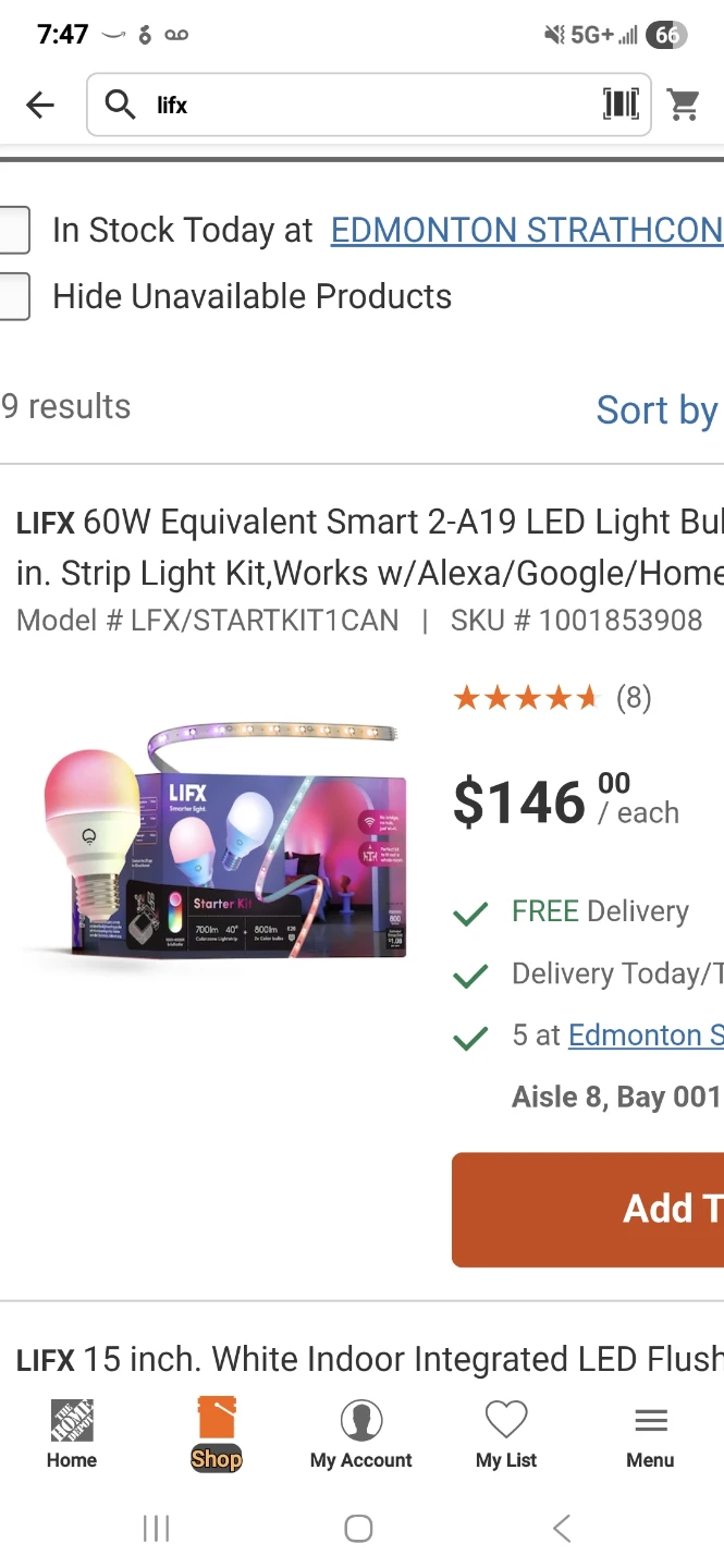 LIFX 60W Smart LED Light Bulbs Strip Light Kit