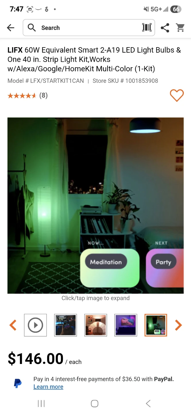 LIFX 60W Smart LED Light Bulbs Strip Light Kit - photo 5