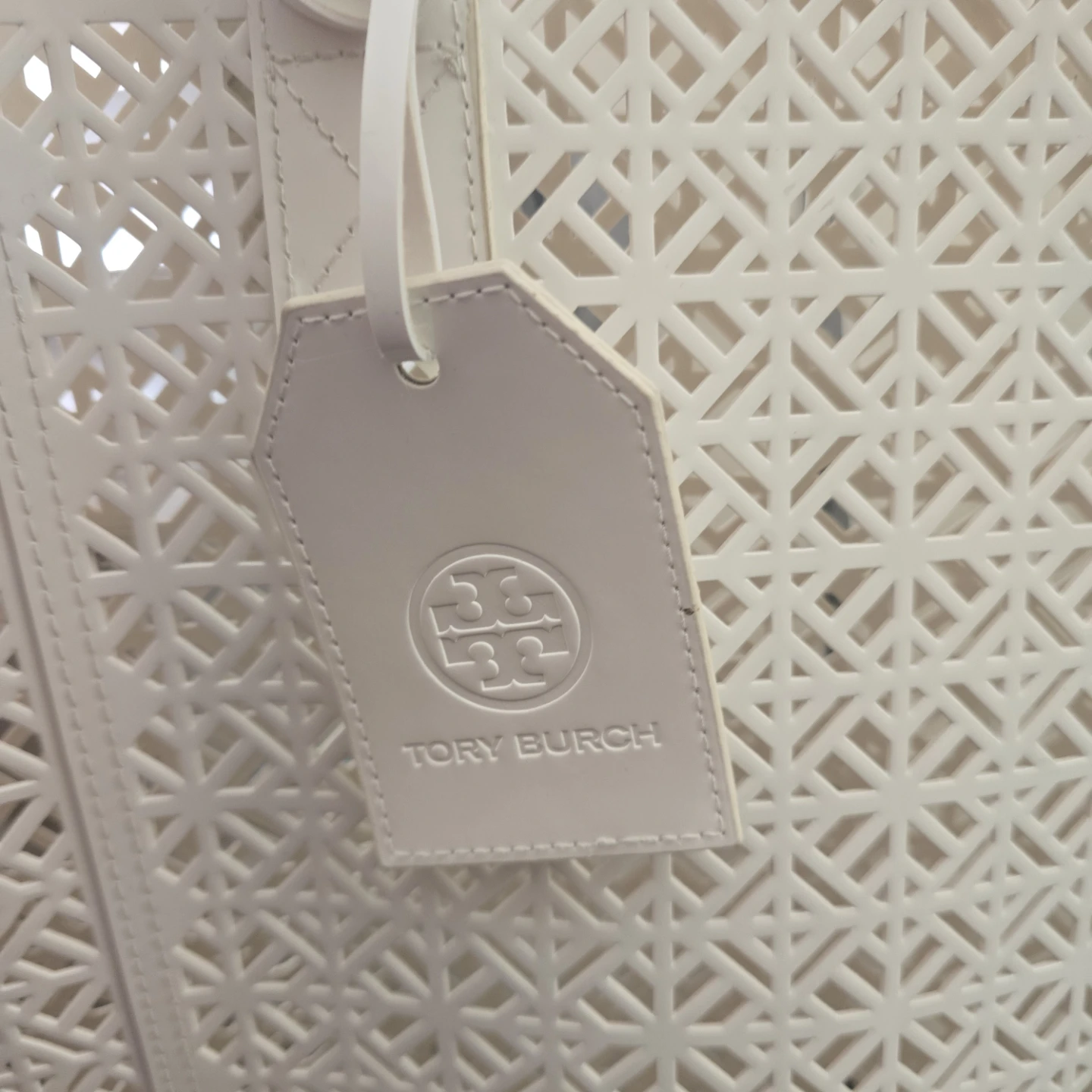 Tory Burch White Perforated Tote Bag - photo 4
