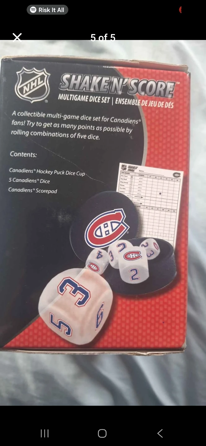 NHL Shake 'n Score Multigame Dice Set - Canadiens - photo 5