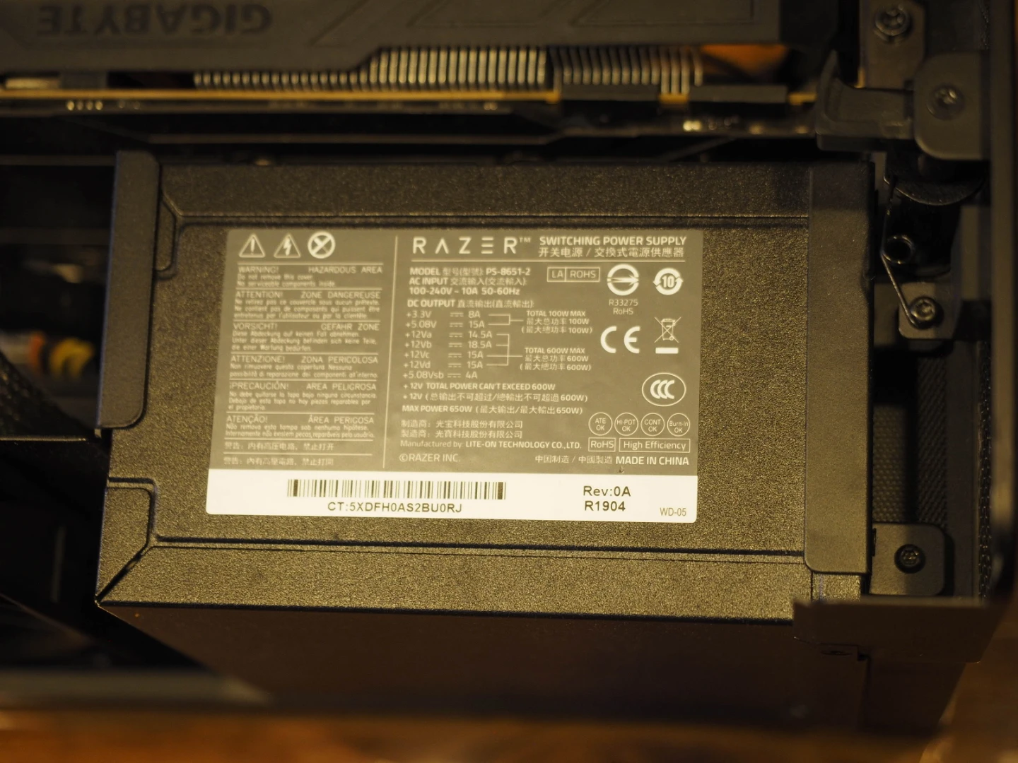eGPU with Gigabyte GTX1080 - photo 5