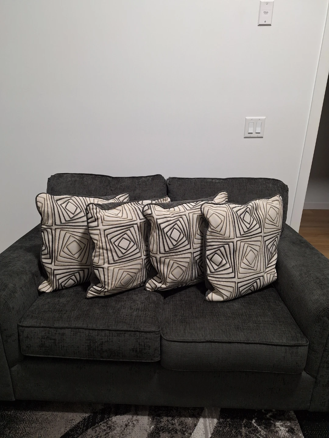 Dark Grey Loveseat Sofa - photo 5