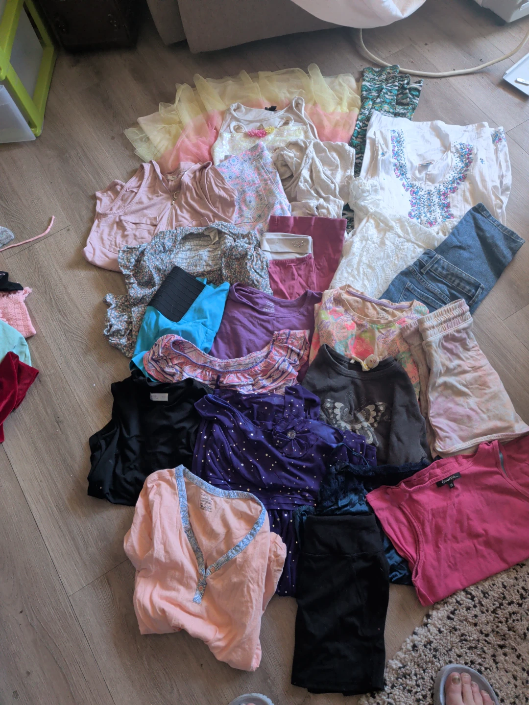Girls' Clothing Bundle - Assorted Tops, Dresses, Jeans - photo 2