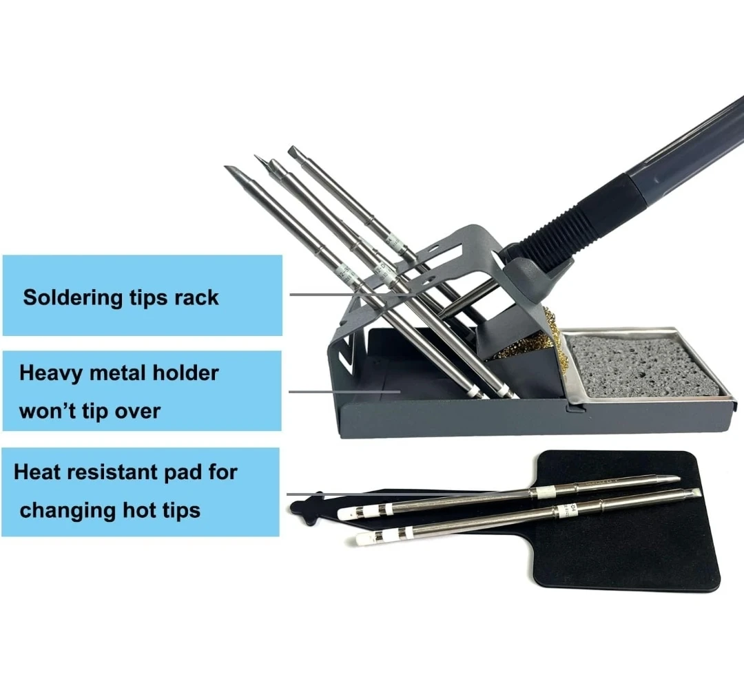 Soldering Iron Holder with Brass Wool & Sponge - photo 3