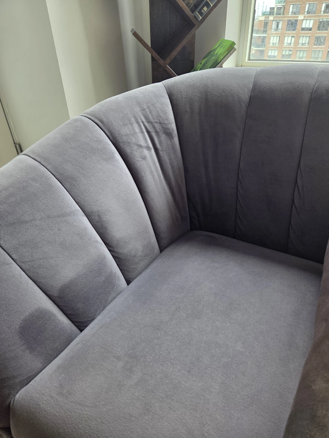 Velvet Sofa with Gold Legs - photo 5