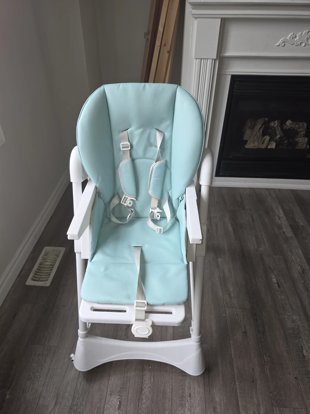 Aqua Blue Toddler High Chair with Tray