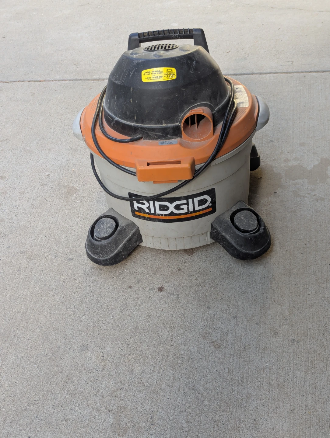 Ridgid 22.5L 3.5 Peak HP Wet Dry Vacuum Only