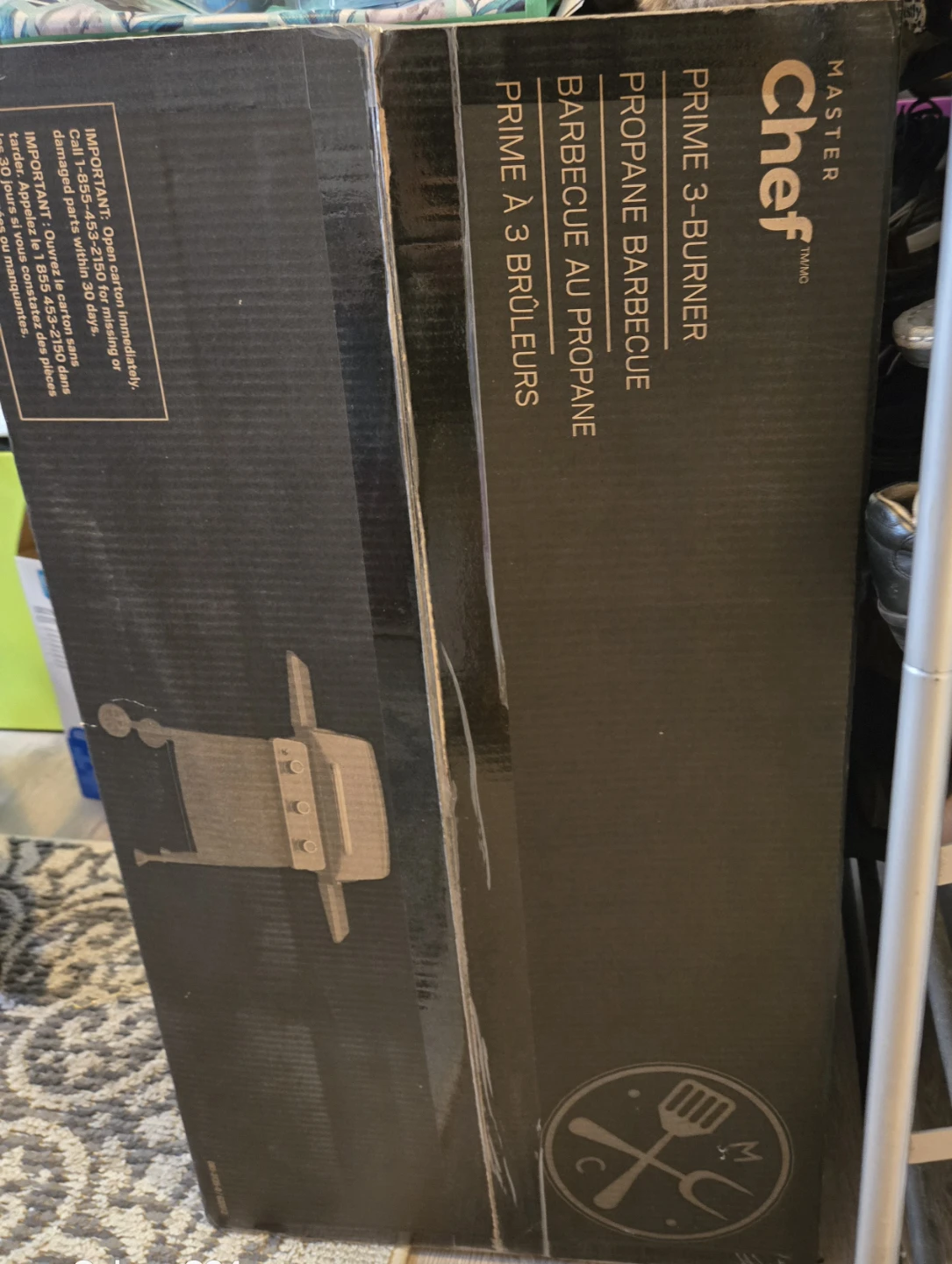 Master Chef Propane 3-Burner Barbecue - photo 2