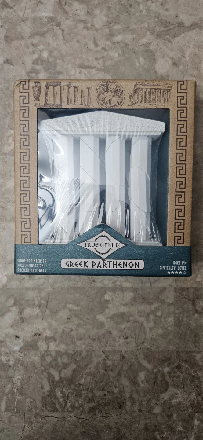True Genius Greek Parthenon wooden puzzle.