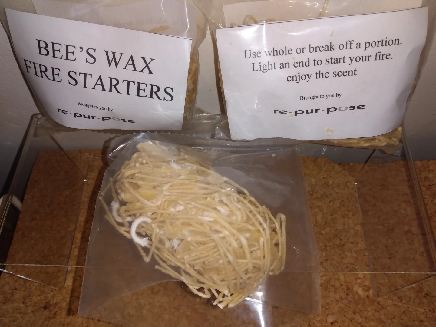 Beeswax firestarters for camping or fireplaces - photo 2