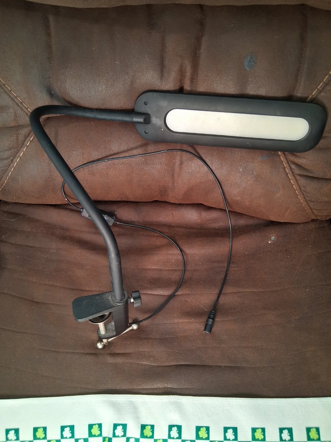 Black LED Desk Lamp with Clamp