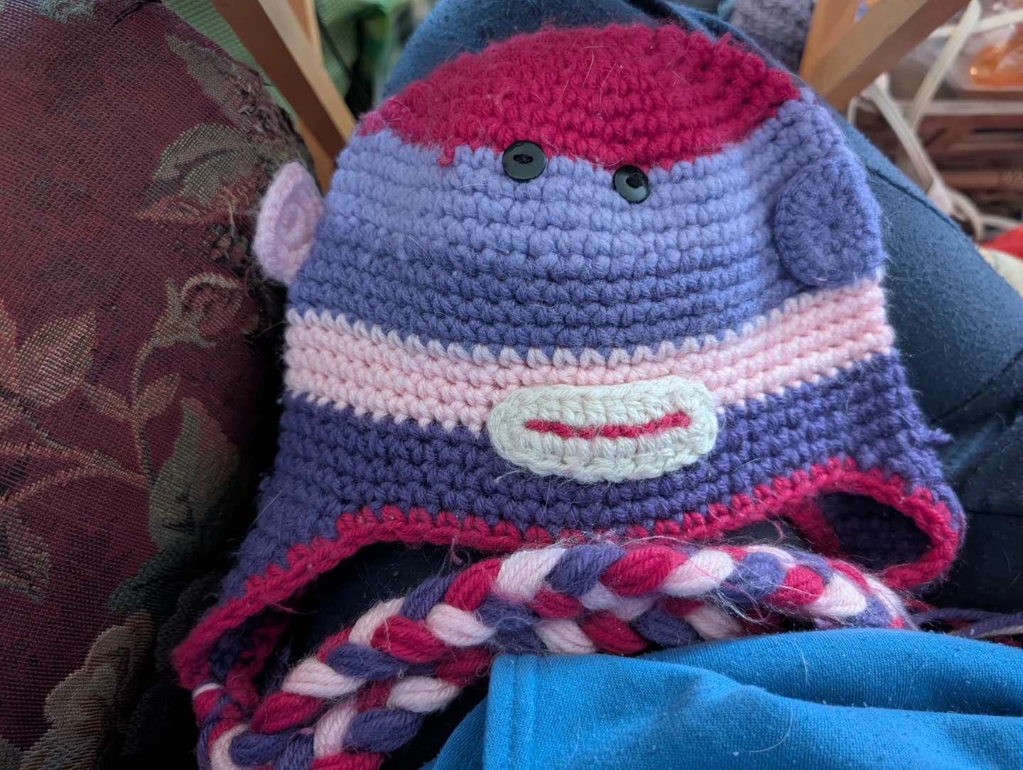 Handmade Crochet Monkey Hat