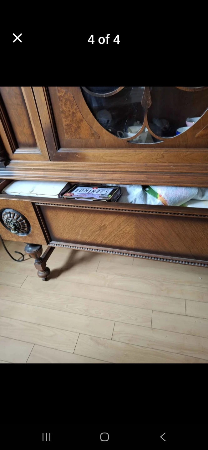 Antique  Display Cabinet with Glass Door