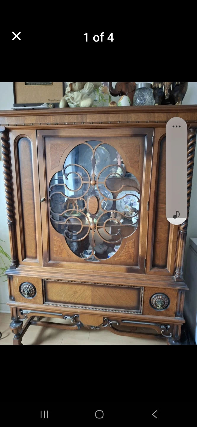Antique  Display Cabinet with Glass Door - photo 4