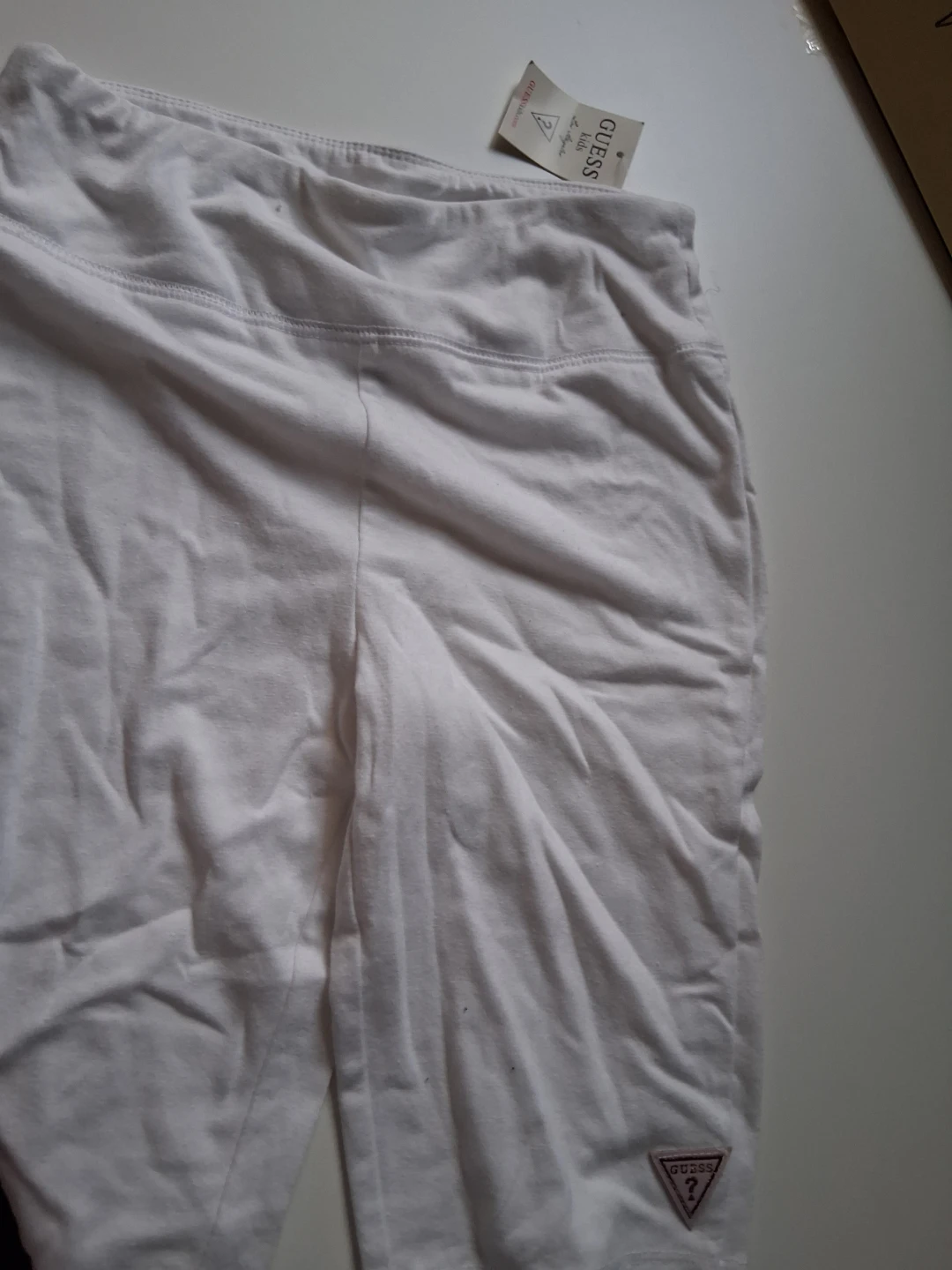 Guess Kids White Cotton Leggings