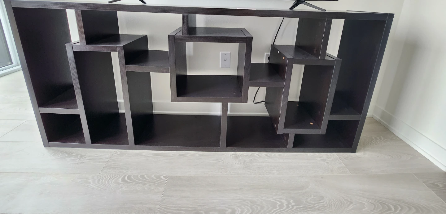 Dark Wood Open Shelf Unit