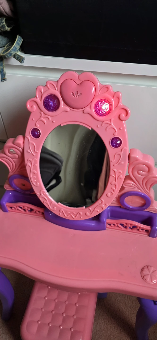 Kids Pink Vanity Play Set with Stool - photo 2