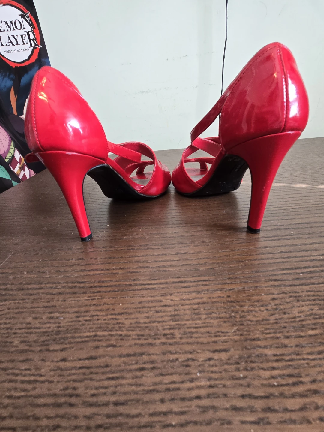 FIONI Red Patent Heels - Size 6 1/2