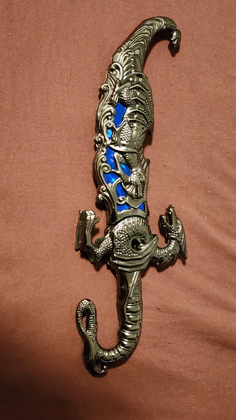 Decorative Dragon Dagger with Blue Gem Accent