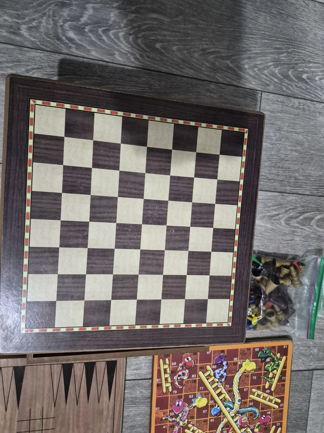 Wooden Game Set - Chess, Snakes and Ladders and more. - photo 3