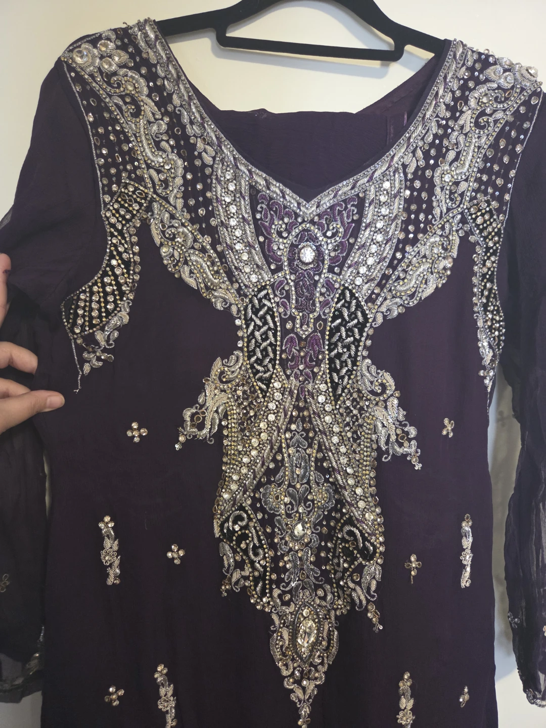 Embellished Purple Kurti - photo 3
