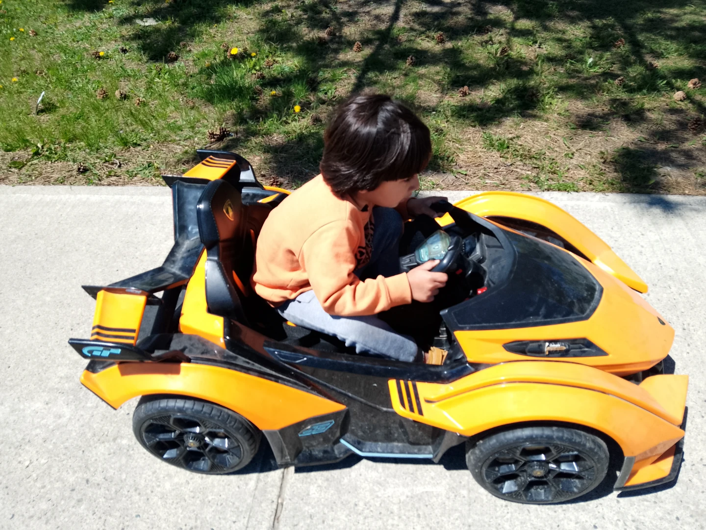 Orange Electric Ride-On Toy Car - photo 2
