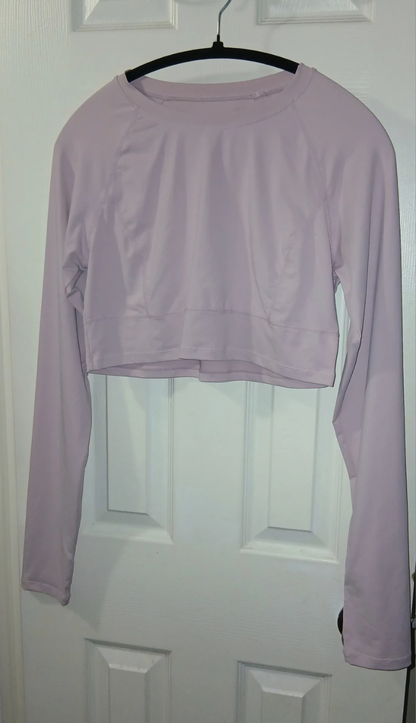 Halara Light Purple Long Sleeve Crop Top - Size XL - photo 4