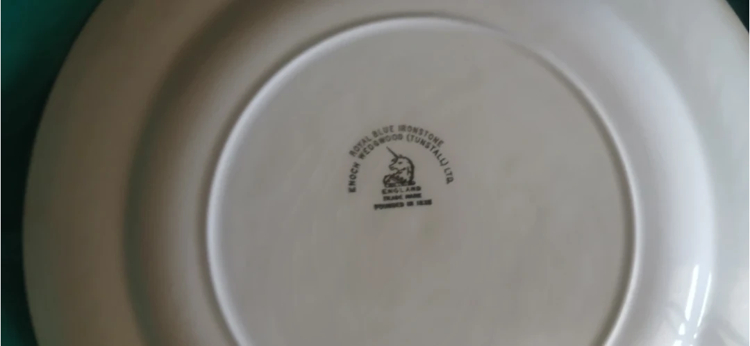 Vintage Royal Blue Ironstone Dinner Plate by Enoch Wedgwood - photo 3