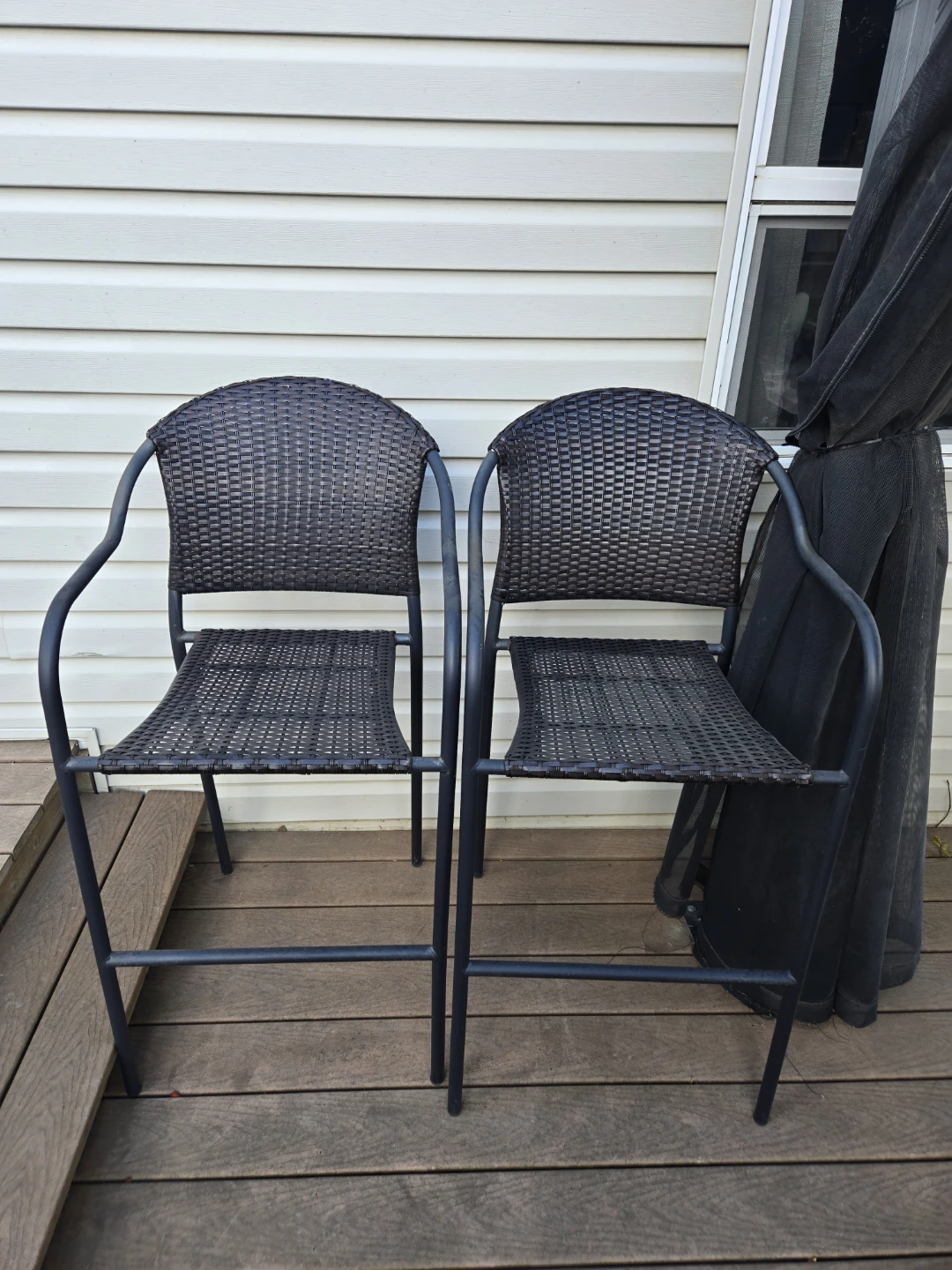Woven Patio Chairs - Set of 2