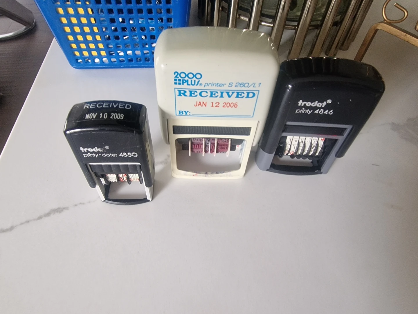 Office Supplies Lot: Date Stamps, Binders, Clips & More - photo 2