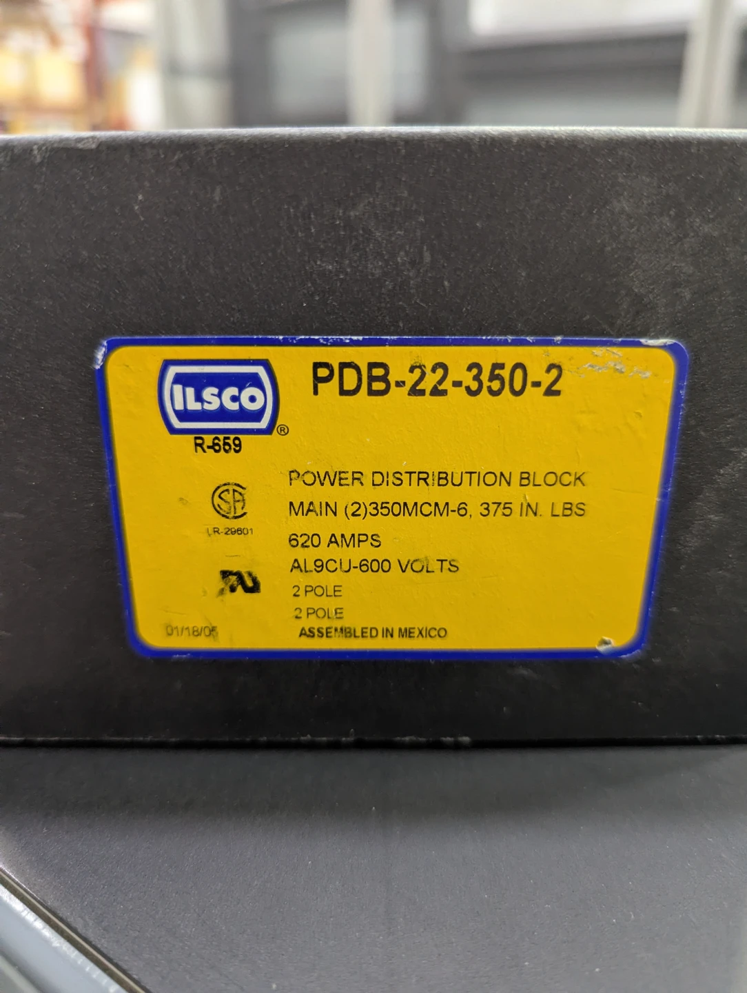 ILSCO PDB-22-350-2 Power Distribution Block - photo 2
