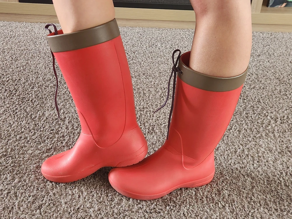 Red Tall Rain Boots - photo 2