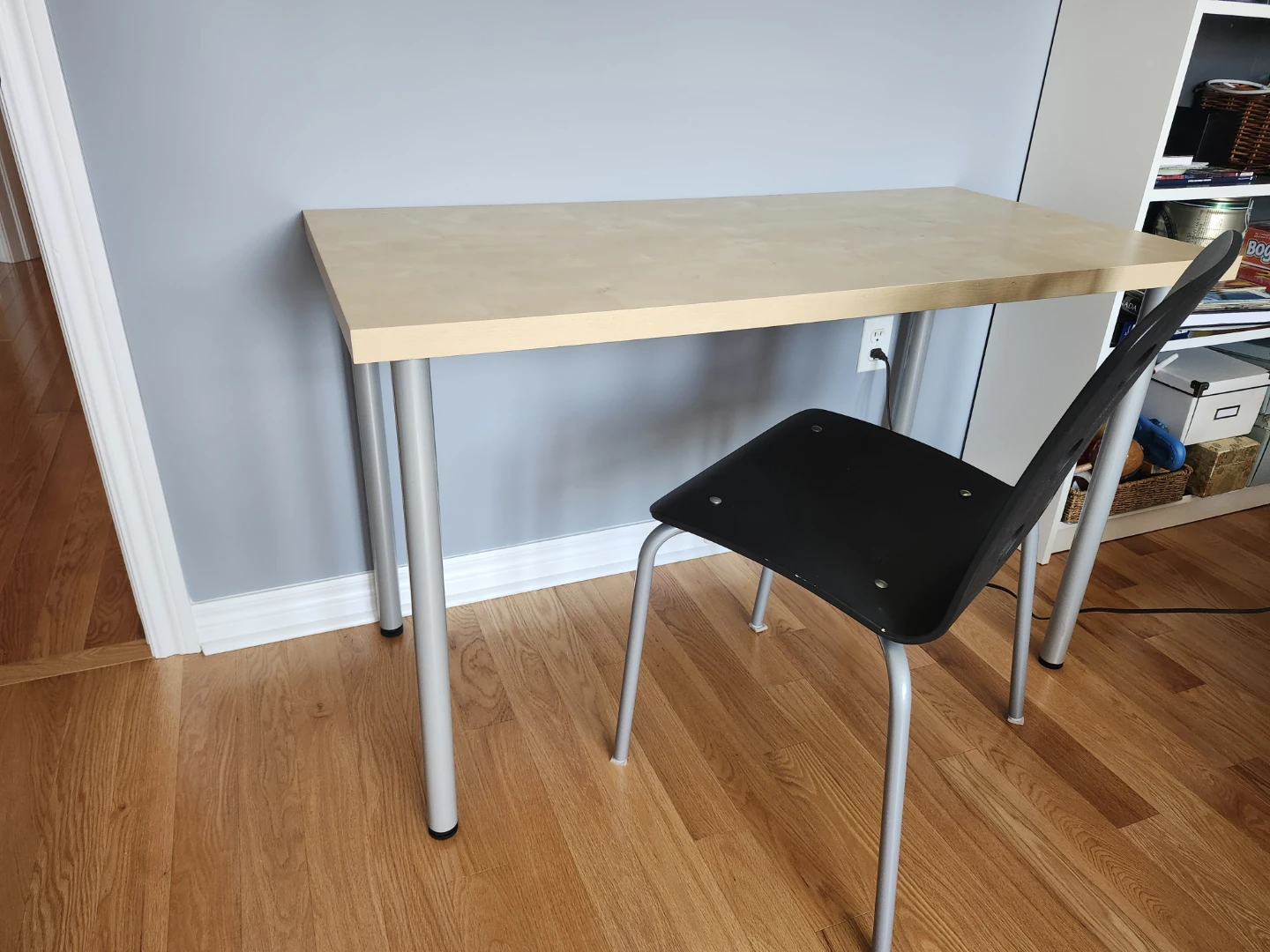 Wooden desk ,chair and desk price for all 3 items - photo 2