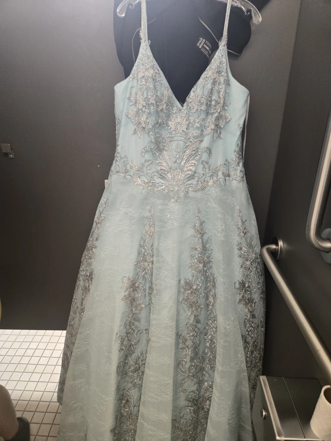 Lara Design Light Blue Beaded Prom Dress Size 16