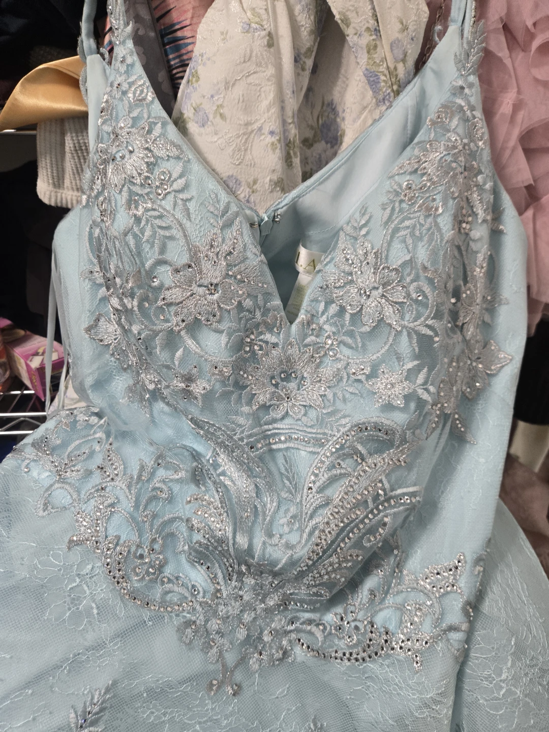 Lara Design Light Blue Beaded Prom Dress Size 16 - photo 3