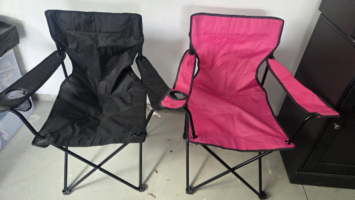 Ventura Folding Camp Chairs - Black & Pink - photo 2