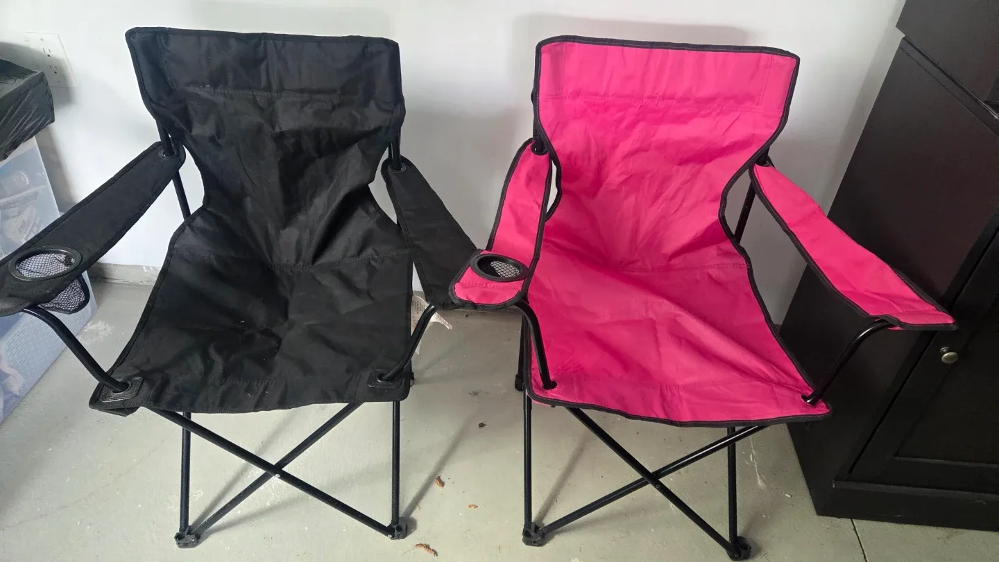 Ventura Folding Camp Chairs - Black & Pink - photo 2