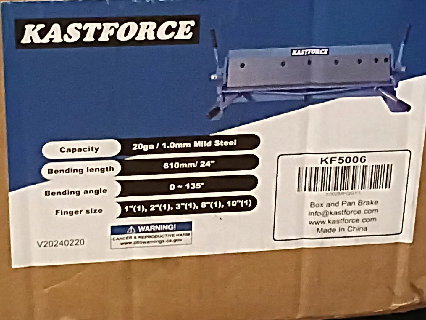 KASTFORCE Sheet metal bender