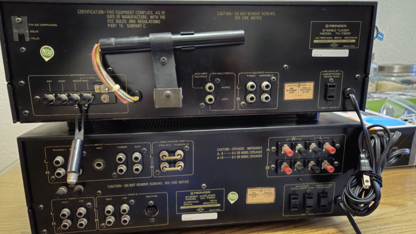 Pioneer Stereo Amplifier SA-7500 & Tuner TX-7500 - photo 5