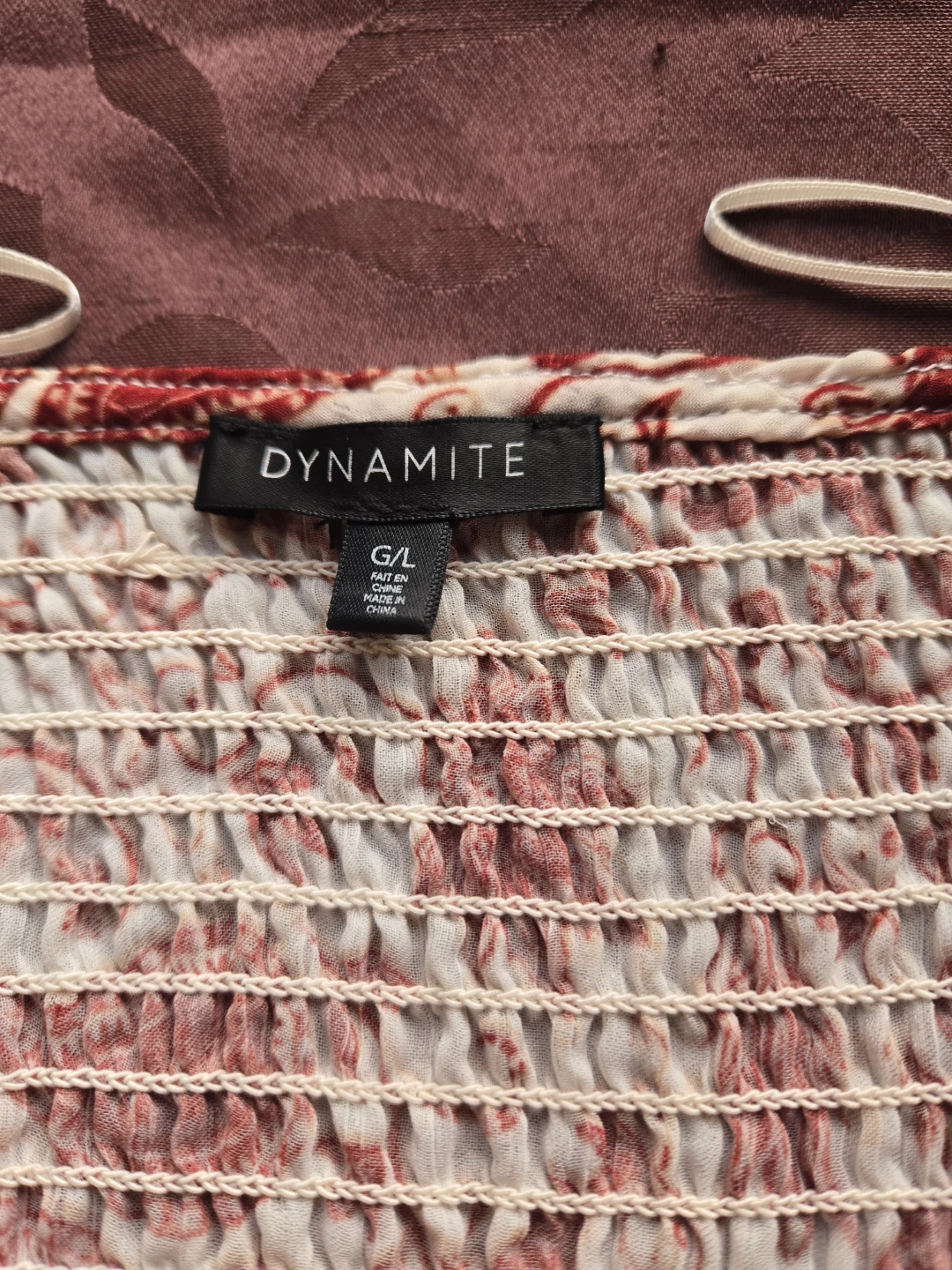 DYNAMITE Smocked Paisley Print Top - Size G/L - photo 2
