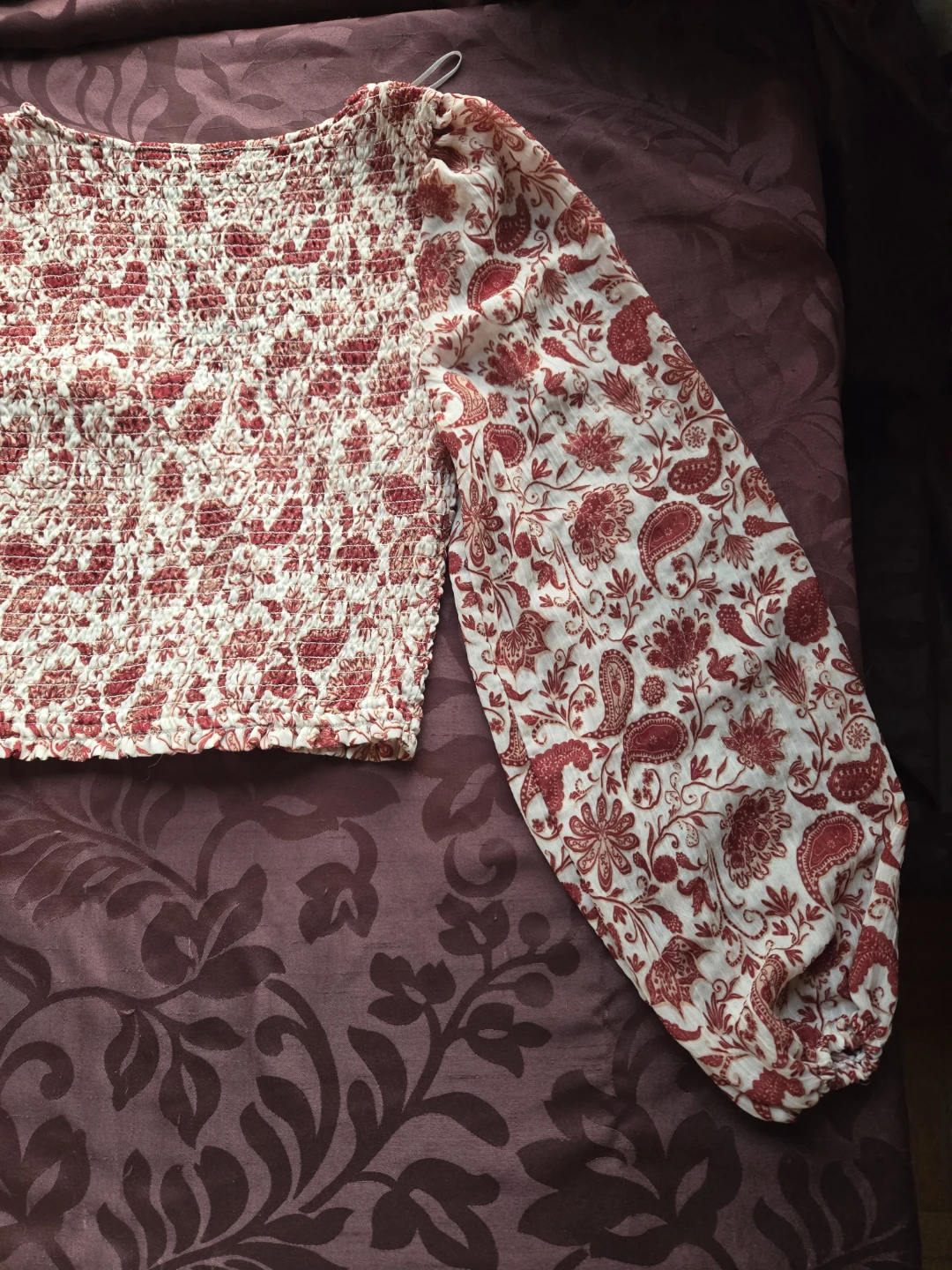 DYNAMITE Smocked Paisley Print Top - Size G/L - photo 5