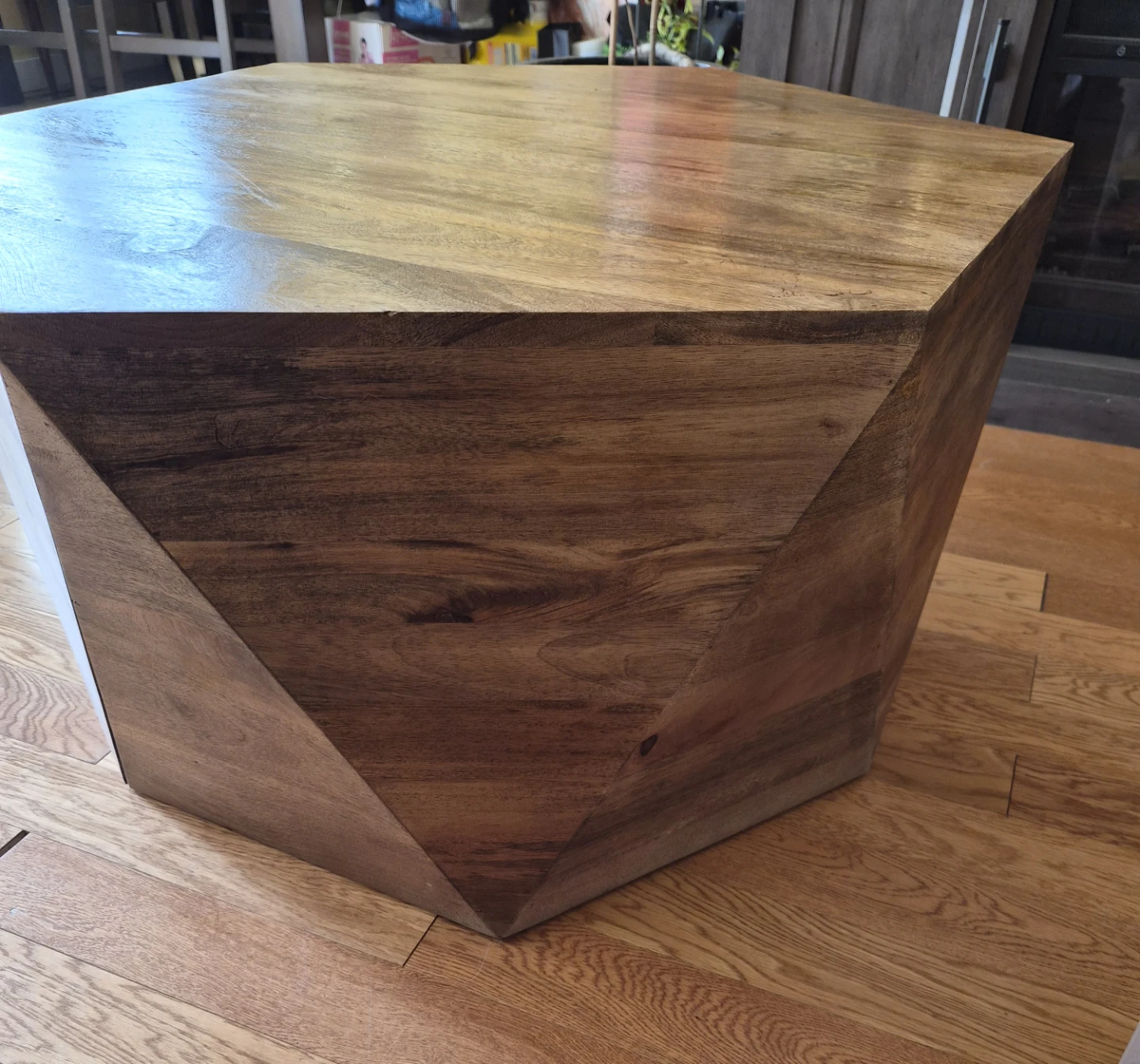 Wood Geometric Coffee Table