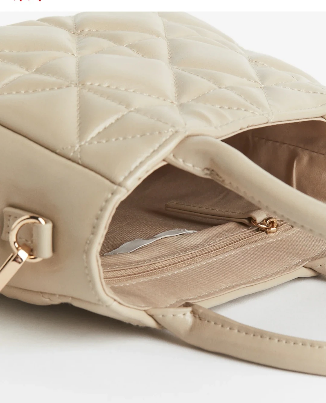 H&M Leather Mini crossbody  - Beige - photo 2