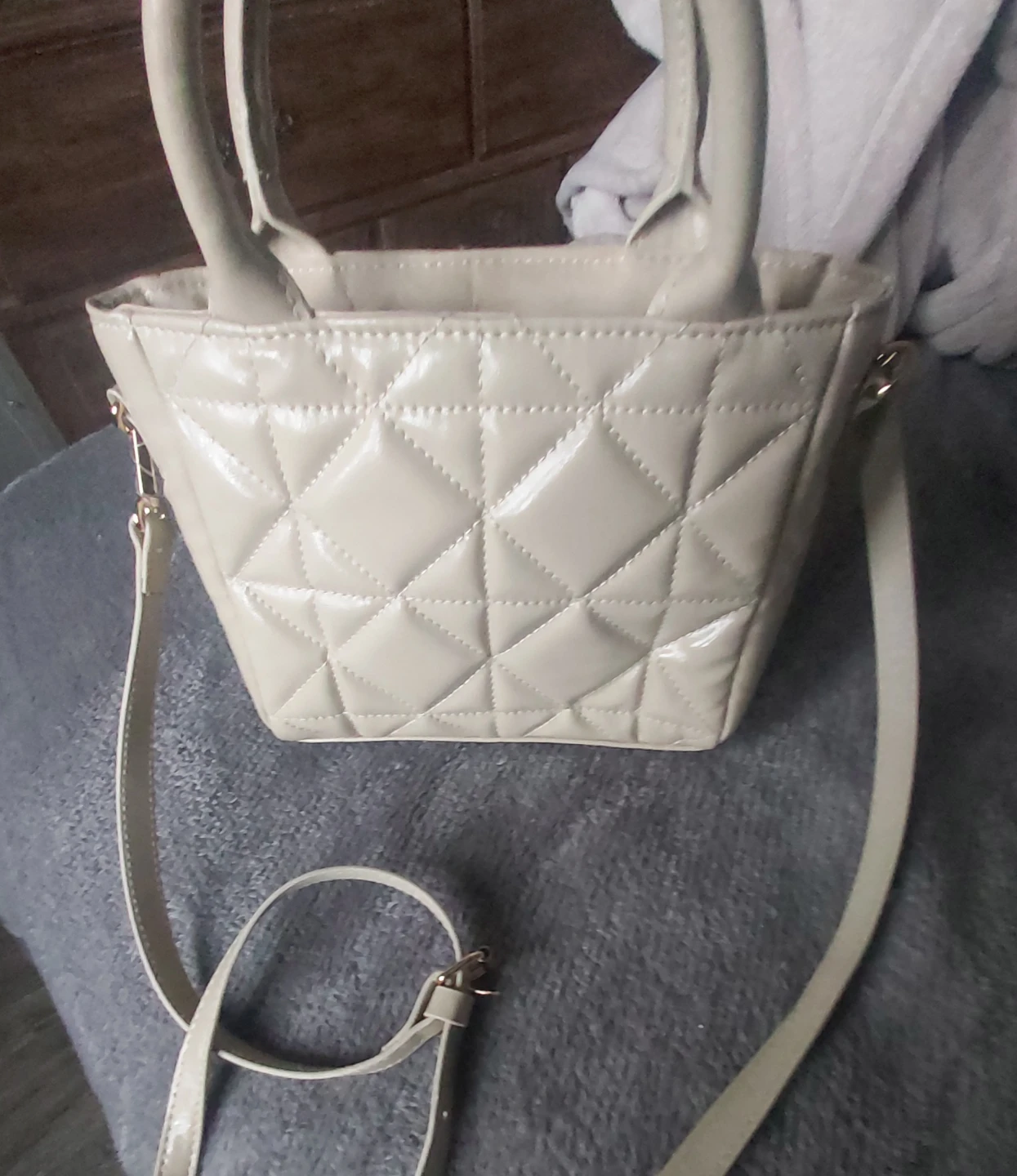 H&M Leather Mini crossbody  - Beige - photo 3